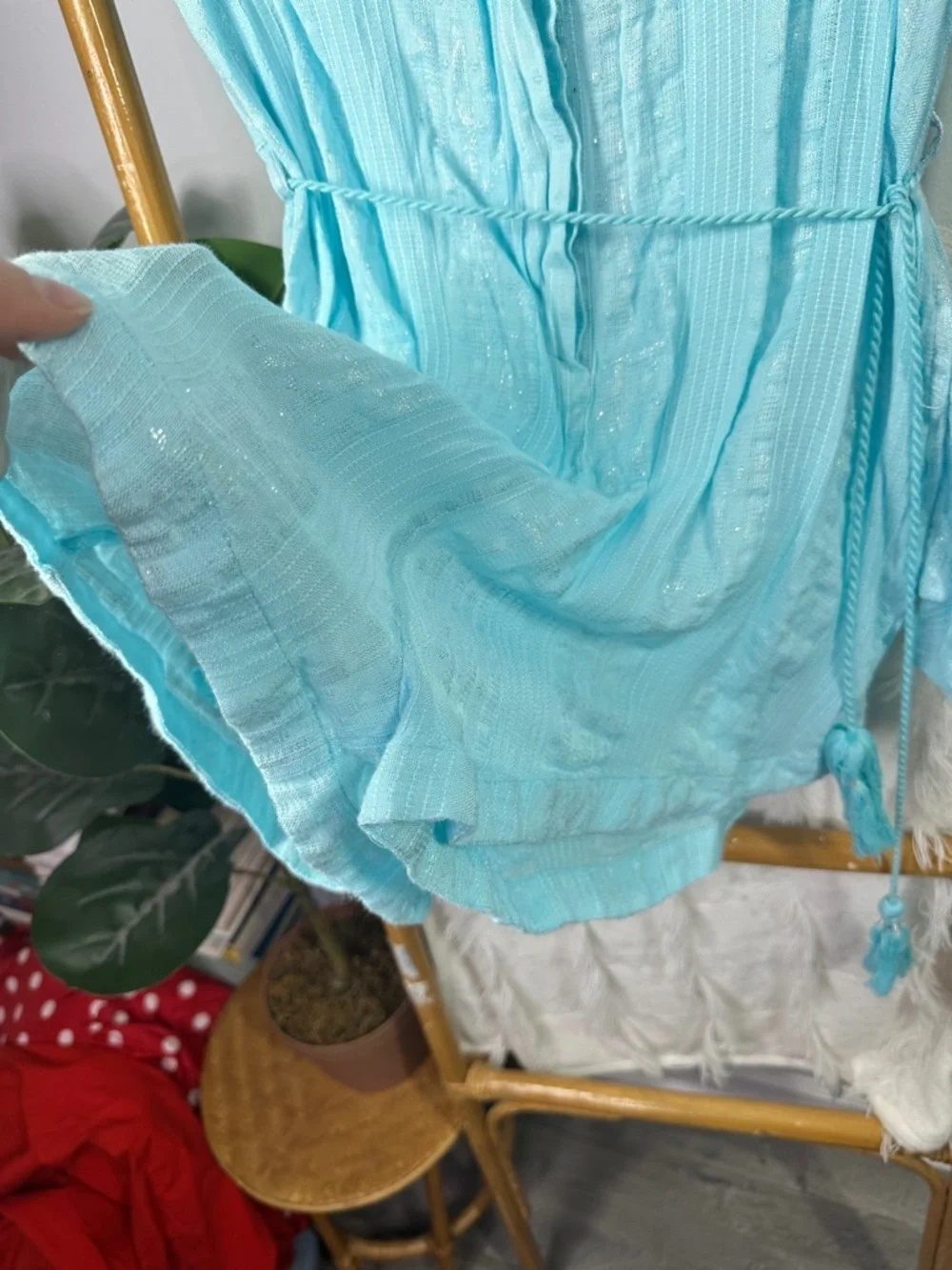 Isabella Rose Aqua Swim Cover Up Romper sz M
